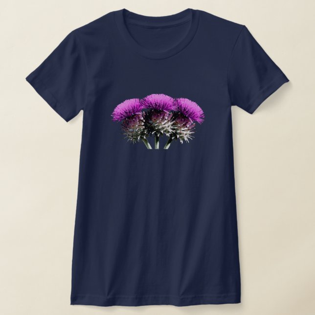 Tre Scottish Thistles Tee Shirt (Laydown)