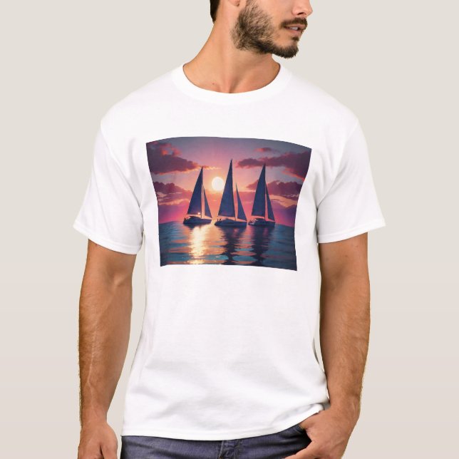 Tre segling Amigos T Shirt (Framsida)