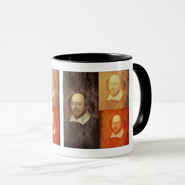 Tre Shakespeare Porträtt Collage Mugg (Framsida höger)