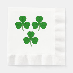 Tre shamrockar pappersservett
