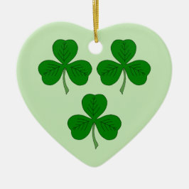Tre Shamrocks Julgransprydnad Keramik