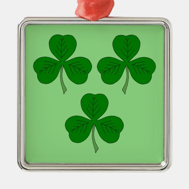 Tre Shamrocks Julgransprydnad Metall (Framsidan)