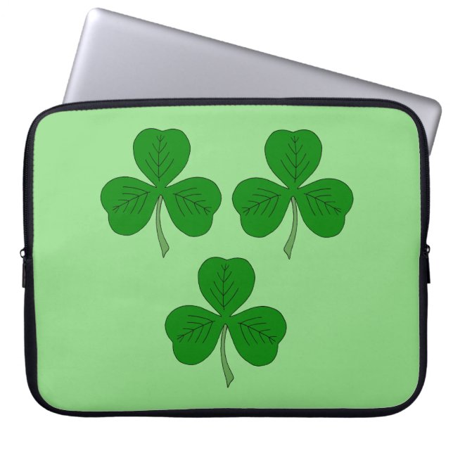 Tre Shamrocks Laptop Sleeve (Framsidan)