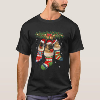 Tre Shar Pei i Sock-jultomten X-Mas-Hund T Shirt