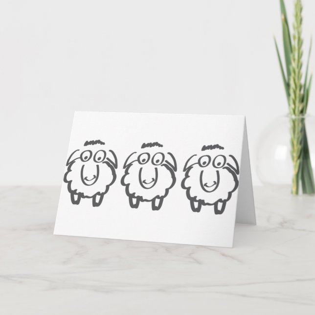tre sheeps kort (Framsida)