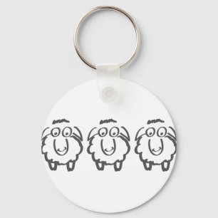 tre sheeps nyckelring