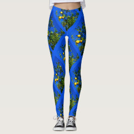 Tre Sicilian citrondamasker Leggings