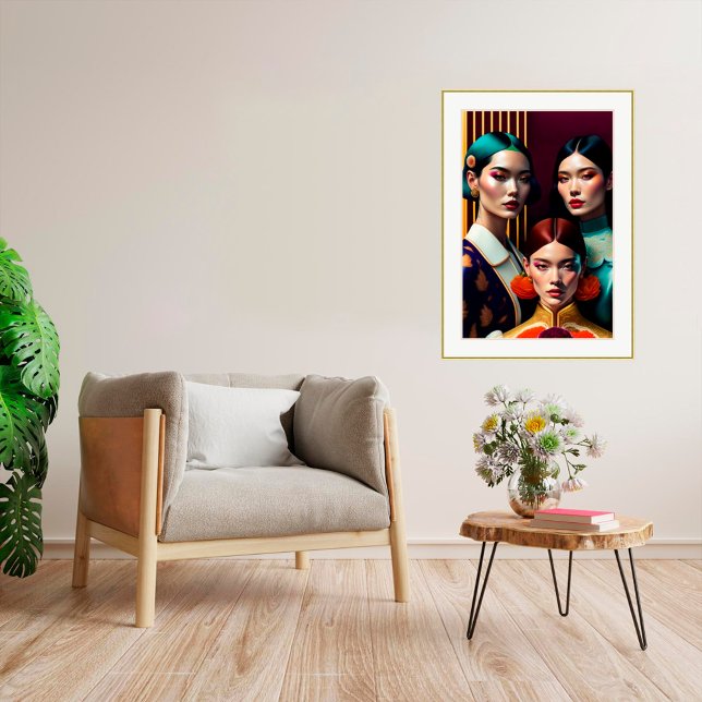 Tre sidor - utskrift av arbetsytekonst poster (Skapare uppladdad)