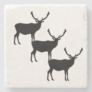 Tre Silhouette Elk Underlägg