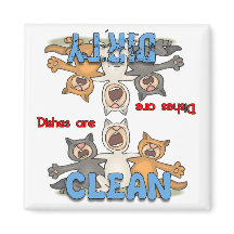 Tre singel Cats Dishwasher Magnet