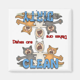 Tre singel Cats Dishwasher Magnet