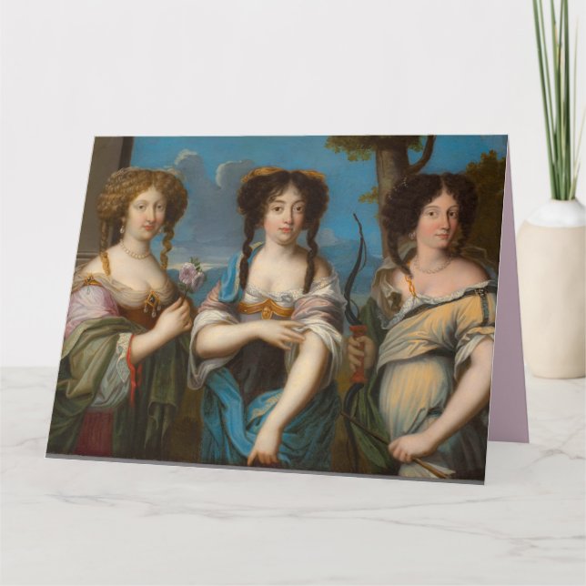 TRE SISTER BESTIES SISTER GREETING CARD KORT (Framsida)