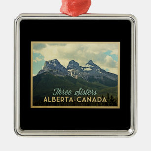 Tre Sisters Alberta Kanada Julgransprydnad Metall