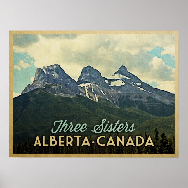 Tre Sisters Alberta Kanada Poster (Framsidan)