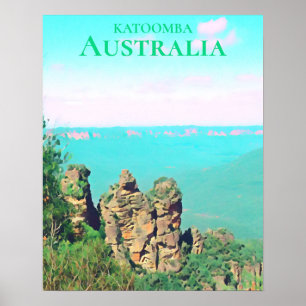 Tre Sisters Katoomba-scenresor Australien Poster