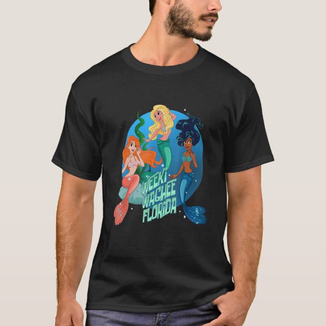 Tre Sjöjungfruar Weeki Wachee Florida Souvenir T Shirt (Framsida)