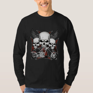 Tre skal med Red Chopper Motorcycle Longsleeve T Shirt