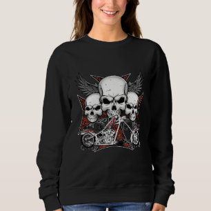 Tre skal med Red Chopper-motorcykel T Shirt