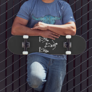 Tre skal Skeleton Halloween Skateboard