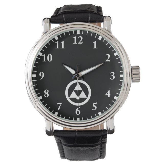 Tre skalor i cirkel armbandsur (Framsida)