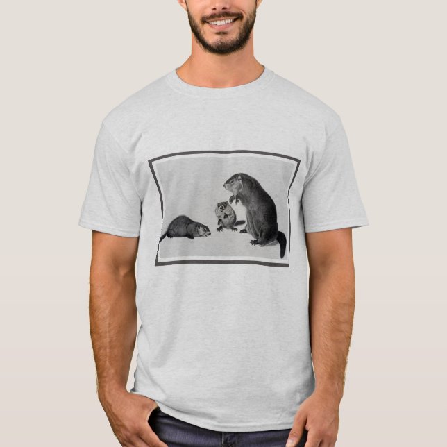 Tre skogsmurmeldjur tee shirt (Framsida)