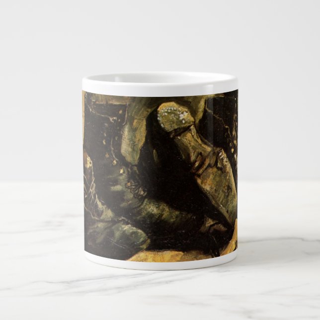 Tre skor av Vincent van Gogh Jumbo Mugg (Framsidan)