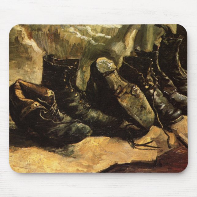 Tre skor av Vincent van Gogh Musmatta (Framsidan)