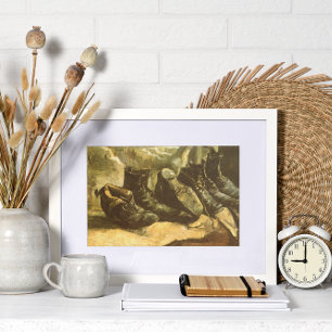 Tre skor av Vincent van Gogh Poster