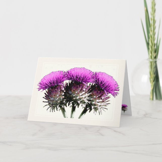 Tre skotska Thistles Kort (Framsida)