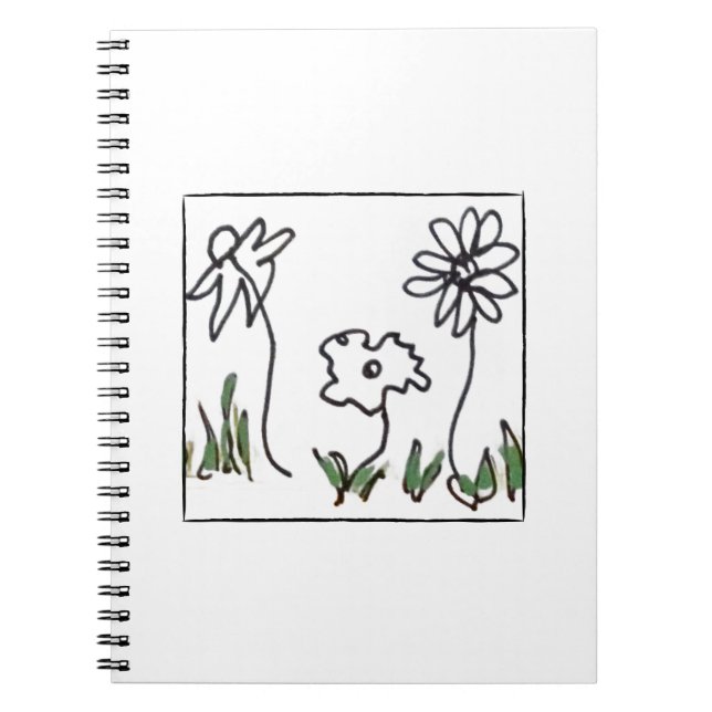 Tre små blommor anteckningsbok (Framsidan)