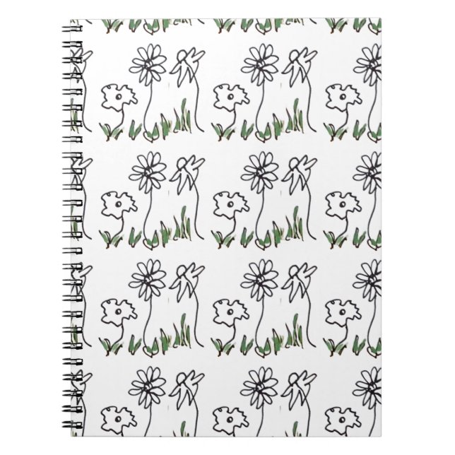 Tre små blommor anteckningsbok (Framsidan)