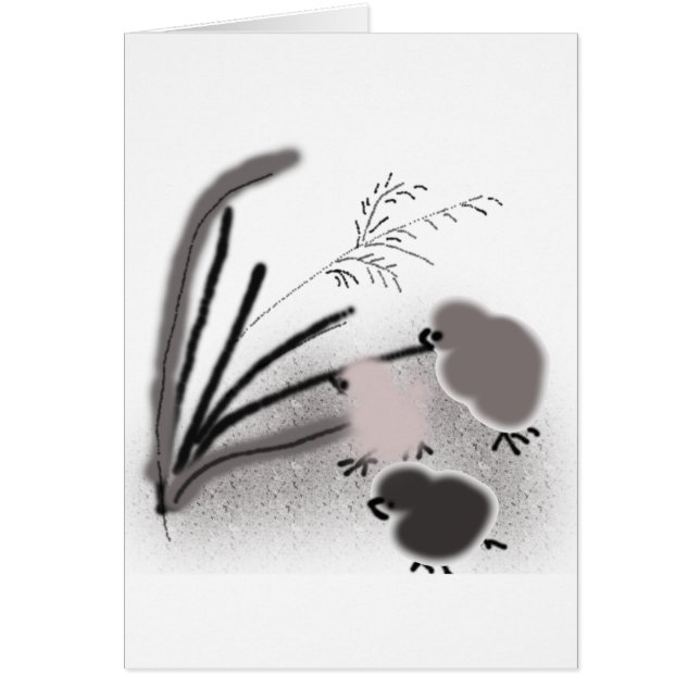 Tre små chickar hälsningskort (Framsidan)