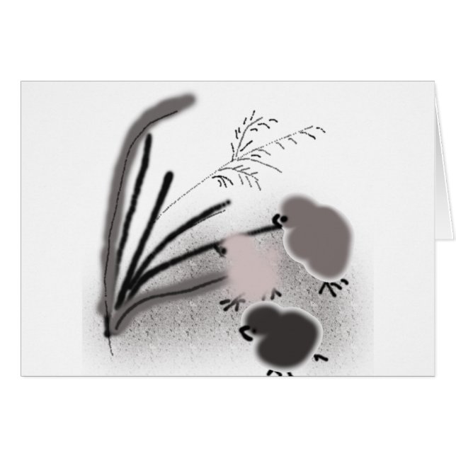 Tre små chickar hälsningskort (Framsidan Horizontal)