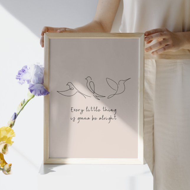 Tre små fågelbilder i Sång i Bedroom Art Skriv ut Poster (Skapare uppladdad)