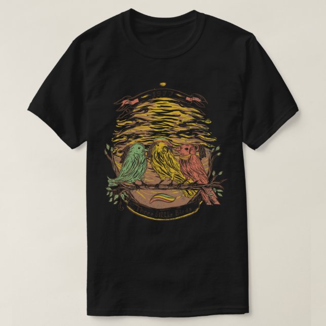Tre små fåglar t shirt (Design framsida)