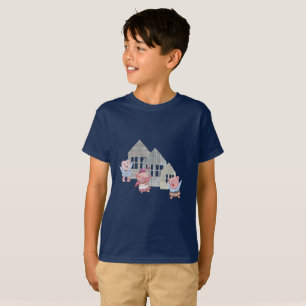 Tre små grisar med hus T-Shirt