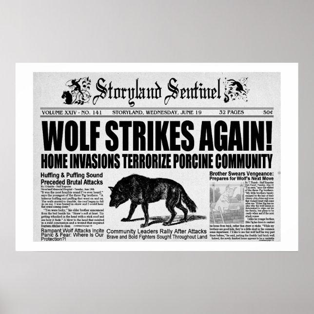 Tre små grisar poster (Framsidan)