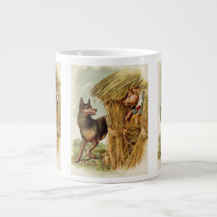 Tre Små Grisar Stor Elak Wolf, Vintage Saga Jumbo Mugg