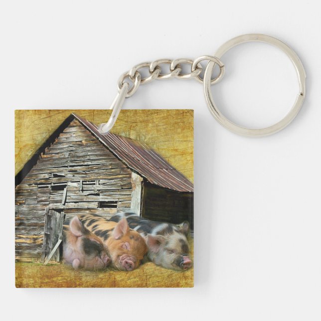 Tre små grisar vid Rustic Barn-sötning (Baksidan)