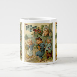 Tre små grisar Vintage Fairy Tale Jumbo Mugg
