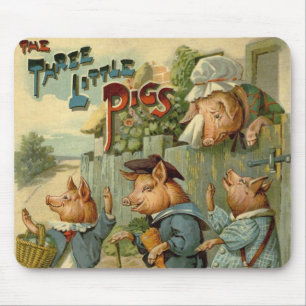 Tre Små Grisar Vintage Saga Musmatta