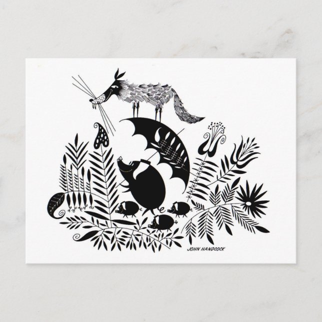 Tre Små Grisar Vykort (Framsida)