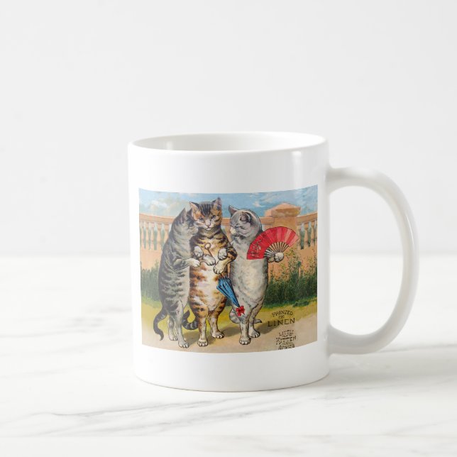 Tre små kattungar Mor Gåse-illustration Kaffemugg (Höger)