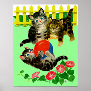 tre små kattungar poster