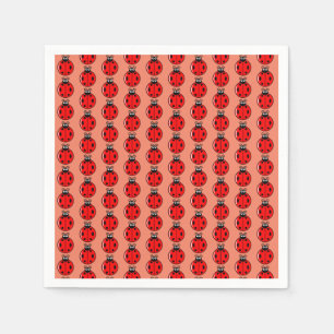 Tre små ladybugs - Standard Cocktail Pappersservett