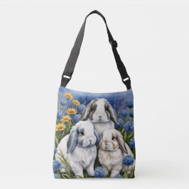 Tre små Lop Bunnies Axelväska