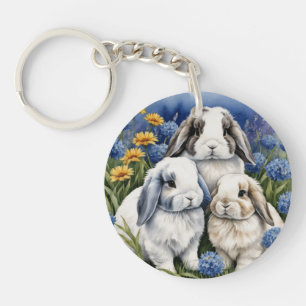 Tre små Lop Bunny Rabbits