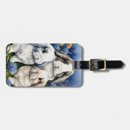 Tre små Lop Bunny Rabbits Bagagebricka