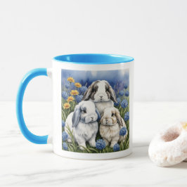 Tre små Lop Bunny Rabbits Mugg