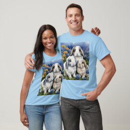 Tre små Lop Bunny Rabbits T Shirt